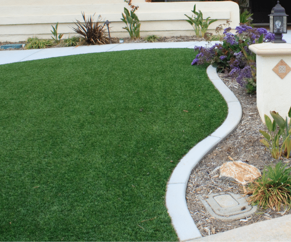 Artificial Lawn Installed In Front Porch By Landscaper